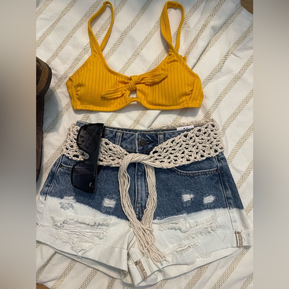 Handmade crochet belt